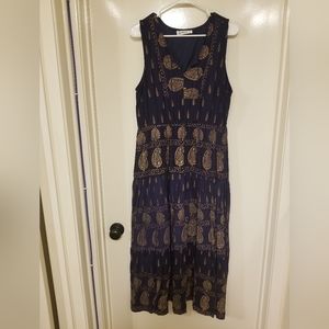 Lapogee navy blue and gold dress size XL